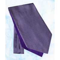 Silk Cravat with Circular Neat Design on a Lavender background