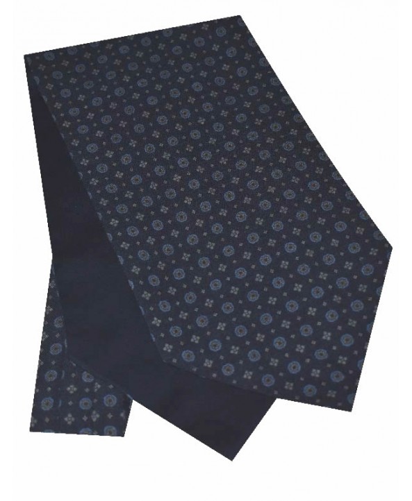 Cravat Neat Floral design in Navy and Royal Blue