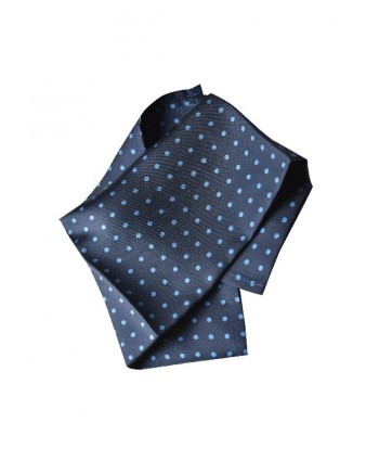 Silk Spotted Hank with Sky Blue Spots on Navy