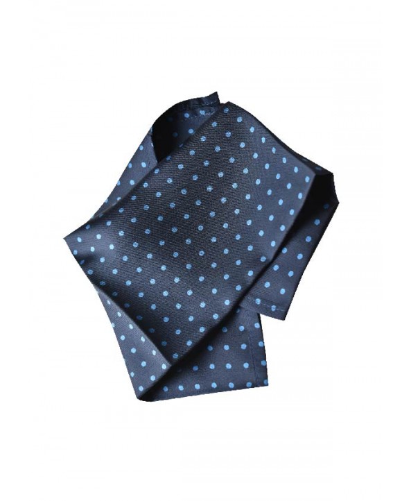Silk Spotted Hank with Sky Blue Spots on Navy