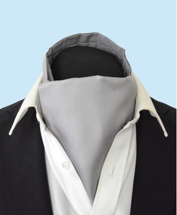 Silk Cravat in Classic Light Grey Colour