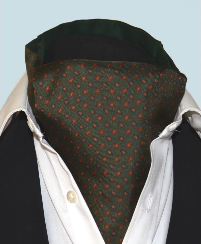 Hunt Holditch Paisley Zijde 70s Cravat Das Navy main image 0