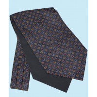 Silk Cravat with Paisley Design in Mystic Grey