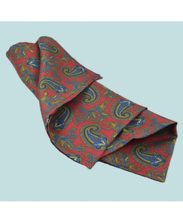 Fine Silk Old Master Paisley Pattern Hank in Red